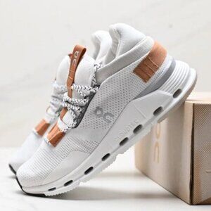 ON Running Cloud Cloudnova White Sand Womens Casual Fashion Sneake